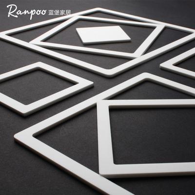 Ranpoo 立体立体正方框墙贴抽象图案 墙贴