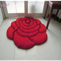 红色化纤美式乡村涤纶植物花卉欧美机器织造 地毯