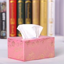 粉红色深灰色紫罗兰 纸巾盒