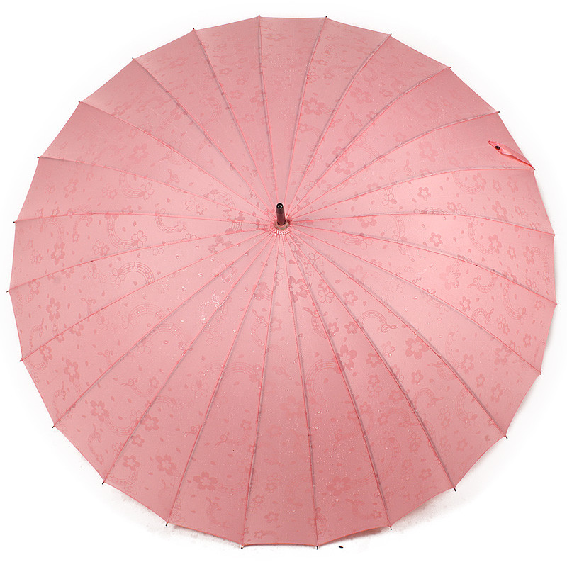 皖雨 手动碰击布晴雨伞长柄伞成人 遮阳伞