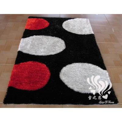 雪之恋 X-78化纤可手洗简约现代涤纶圆圈长方形机器织造 地毯