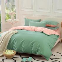 活性印花简约现代斜纹纯色床单式简约风 床品件套四件套