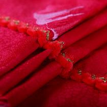 活性印花现代中式涤棉贴布绣提花植物花卉床单式古典民族风 床品件套四件套