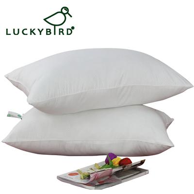 幸运鸟 白色枕芯一个九孔枕纤维枕长方形 枕头
