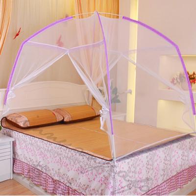 清馨 蓝色紫色粉红色玻璃纤维管蚊帐蒙古包式通用 蚊帐