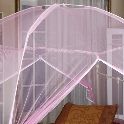 寝の悦 紫色黄色粉色白色玻璃纤维管蚊帐蒙古包式通用 蚊帐