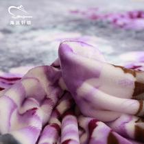 珊瑚绒毯冬季植物花卉简约现代 毛毯