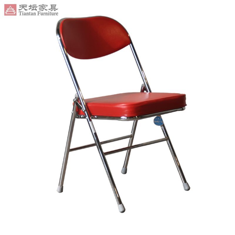 天坛 黑色红色金属钢成人简约现代 折叠椅