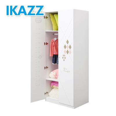 IKAZZ 麻面密度板/纤维板储藏平拉门童趣/玩具儿童简约现代 衣柜