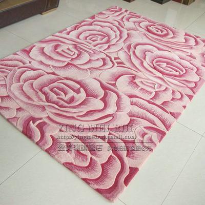 盈美瑞 羊毛植物花卉长方形手工织造 地毯