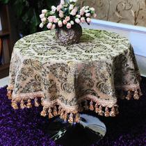 米黄色雪尼尔植物花卉欧式 桌布