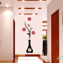 红色加黑色立体QT003墙贴植物花卉 墙贴