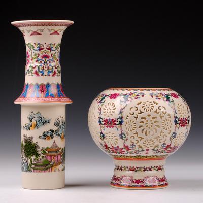 鼎众陶瓷 陶瓷台面DZ16743花瓶中号新古典 花瓶