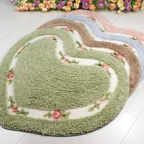 枣红咖蓝色绿粉色粉绒面卫浴植物花卉田园机器织造 地垫