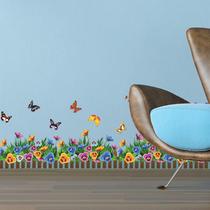 彩色可移除平面墙贴植物花卉 墙贴