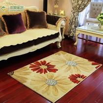 梅花郁金香害羞草化纤可手洗欧式丙纶植物花卉长方形欧美机器织造 地毯
