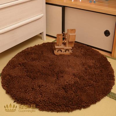 冠明菲 雪尼尔纯色圆形机器织造 地毯