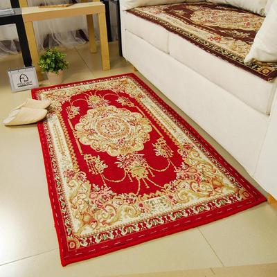 富居 红色米色灰色咖色混纺现代中式喜庆长方形中国风机器织造 地毯