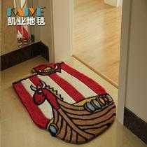 KYDD-28绒面门厅卡通动漫美式乡村手工织造 地垫