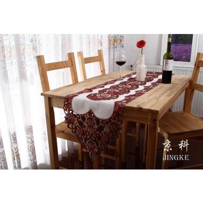 京科 26-桌旗红色布植物花卉欧式 桌布