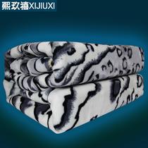 豹纹黑白色2%-3%拉舍尔毛毯冬季几何图案简约现代 毛毯