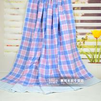 蓝黄格蓝粉格3%-5%毛巾毯一等品夏季几何图案现代中式 毛毯