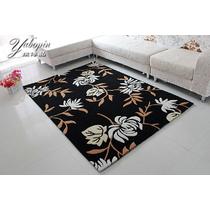 化纤腈纶植物花卉长方形手工织造 地毯