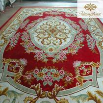 晴伦定制每平方米化纤欧式腈纶条纹长方形中国风手工织造 地毯