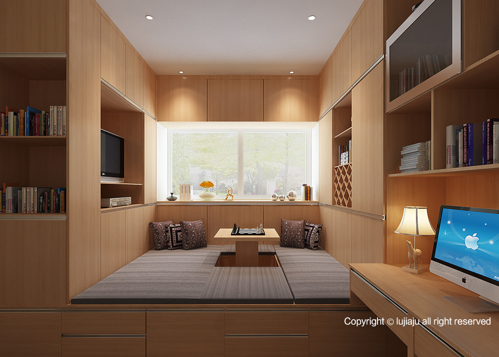 陆家居 榻榻米全屋定制 现代风格 榻榻米书房