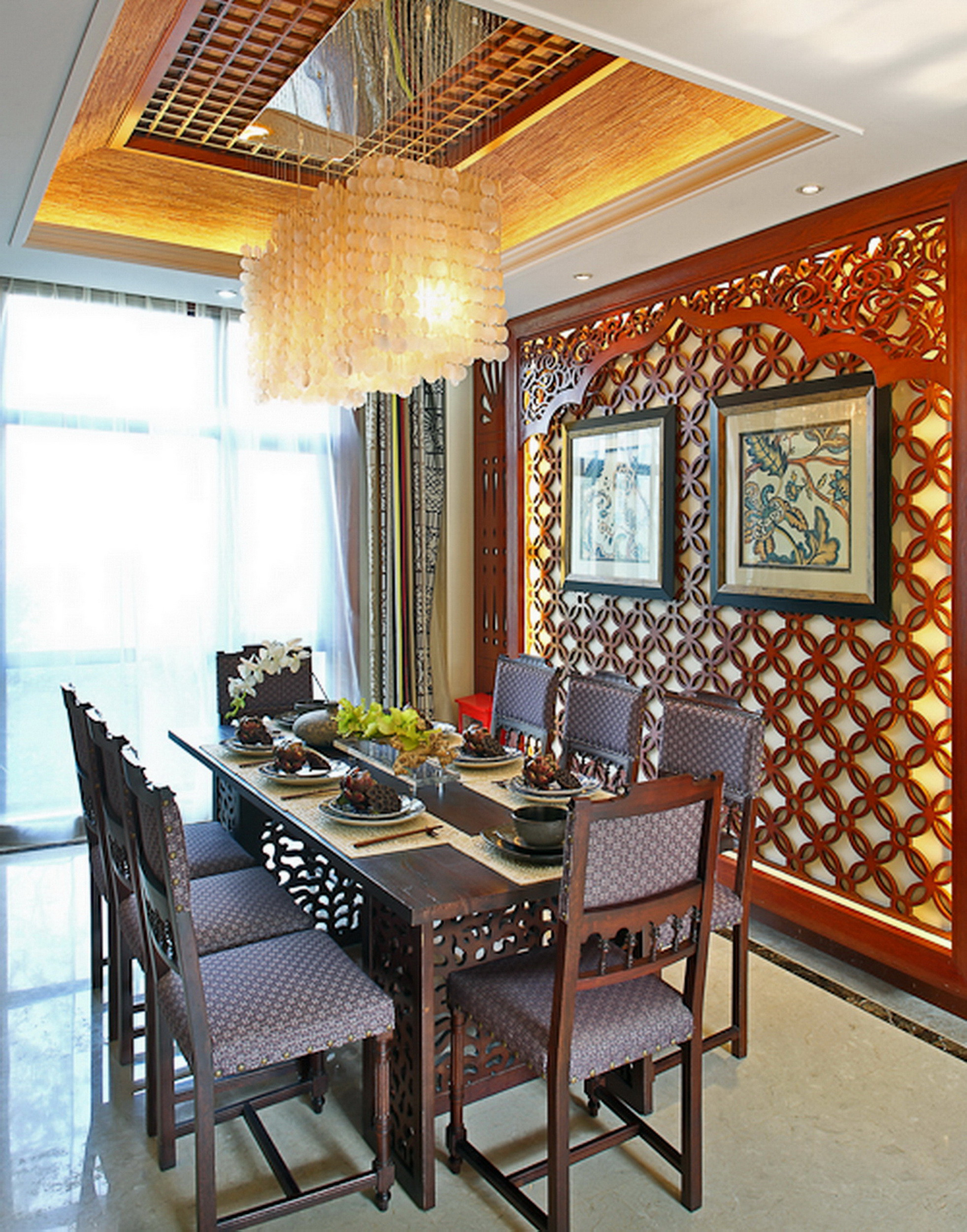 东南亚风格别墅装修餐厅设计图