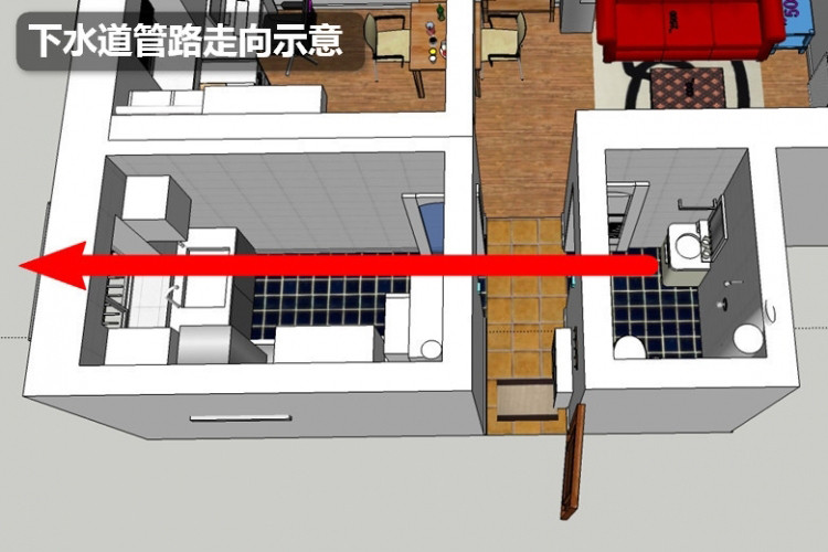 图中是改造后的下水道管路示意图