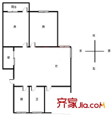 沪南路577弄小区户型图上海 沪南路577弄 户型图 3室1厅1卫1厨