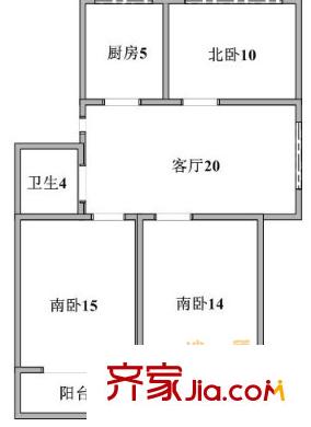 虹莘新村北区户型图上海 虹莘小区 户型图 3室1厅1卫1厨