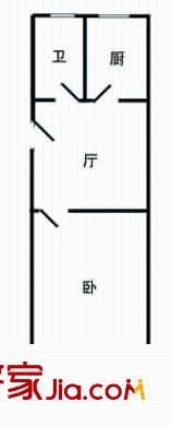 虹莘新村北区户型图1室1厅1卫1厨