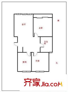 景舒苑二村 2室 户型图