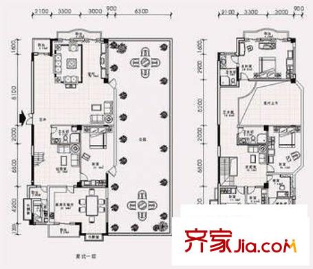 都市宜家户型图户型图 4室3厅2卫1厨