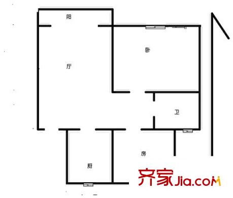 景舒苑二村 2室 户型图