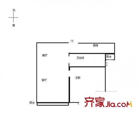 景舒苑二村户型图户型图 1室1厅1卫1厨