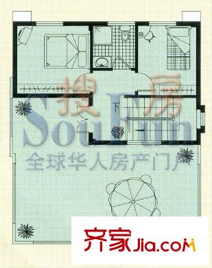 万博翠湖花园户型图2室0厅户型图 2室1卫