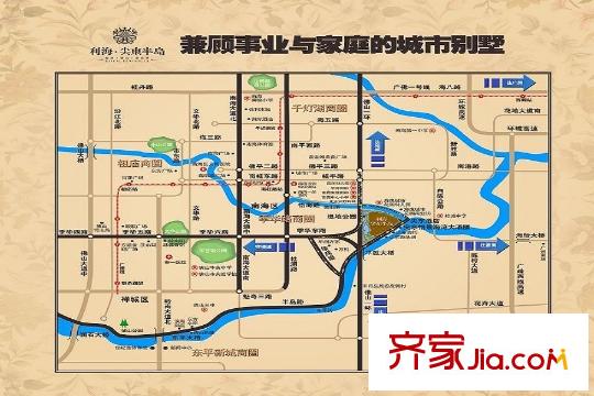 利海半岛城玺交通图区位图