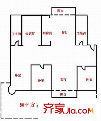 上海 康健丽都 户型图