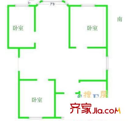 大唐盛世花园 3室 户型图