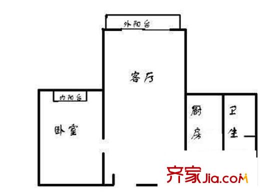 东方康德家园 1室 户型图