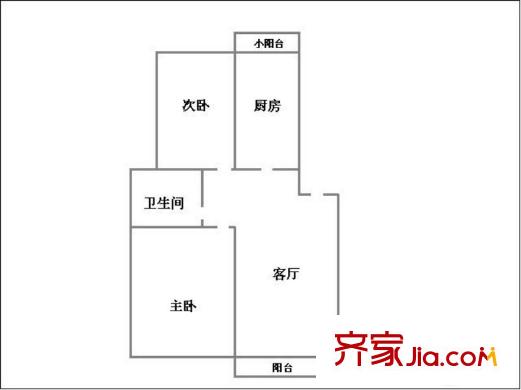 杉林新月家园 2室 户型图