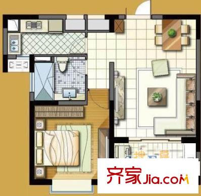 小上海新城 2室1厅1卫1厨