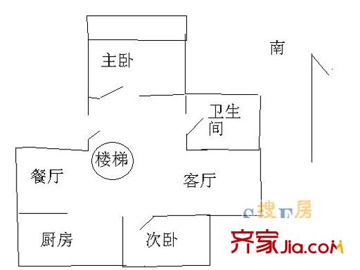 小上海新城 2室2厅1卫1厨