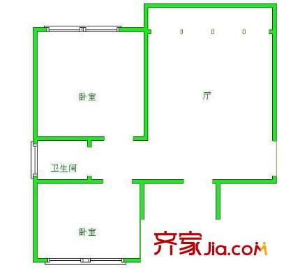樱花路89弄小区户型图户型图 2室1厅1卫1厨