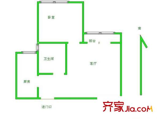 樱花路89弄小区户型图户型图 1室1厅1卫1厨