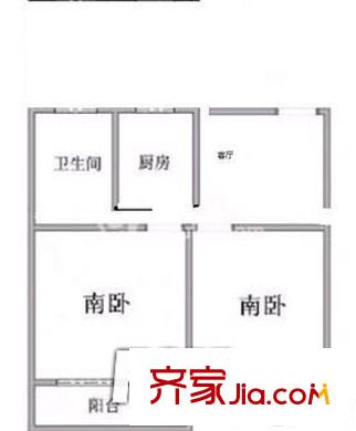 凌兆新村 2室 户型图