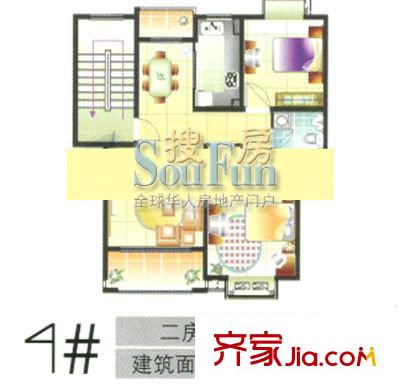 华邦佳苑户型图4户型 2室2厅1卫1厨